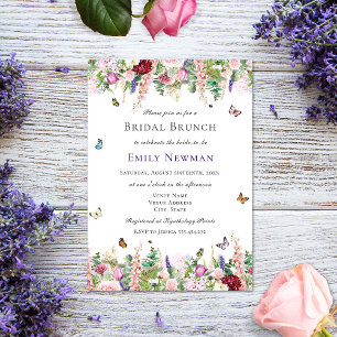 Floral Bridal Brunch Kaart