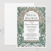 Floral Bridal Shower Invitaties I Kaart (Voorkant / Achterkant)