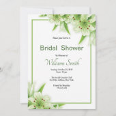 Floral Bridal Shower Invitation Card Template (Devant)