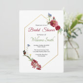 Floral Bridal Shower Invitation Kaart (Staand voorkant)