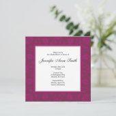 Floral Bridal Shower Invitation - Magenta Kaart (Staand voorkant)