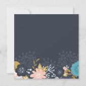 Floral Bridal Shower Invitation, Modern Kaart (Achterkant)