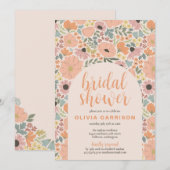 Floral Bridal Shower Kaart (Voorkant / Achterkant)