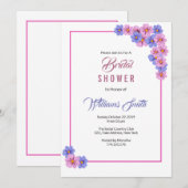 Floral Bridal Shower Kaart (Voorkant / Achterkant)