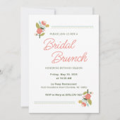 Floral Bridal Shower Kaart (Voorkant)