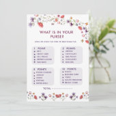 Floral Bridal Shower Purse Game New Chapter Theme (Staand voorkant)