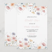 Floral Bridal Tea Invitation Spring Garden Party  (Devant / Derrière)