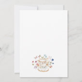 Floral Bridal Tea Kaart (Achterkant)