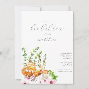 Floral Bridal Tea Vrijgezellenfeest Kaart