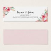 Floral Bridal Wedding Registry Plaats Kaarten Mini Mini Visitekaartjes (Voorkant /achterkant)
