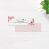 Floral Bridal Wedding Registry Plaats Kaarten Mini Mini Visitekaartjes (Bureau)