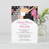 Floral Bride Bridal Shower Kaart (Staand voorkant)