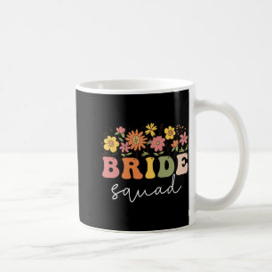 Floral Bride Squad Wildflower Wedding Bachelorette Koffiemok
