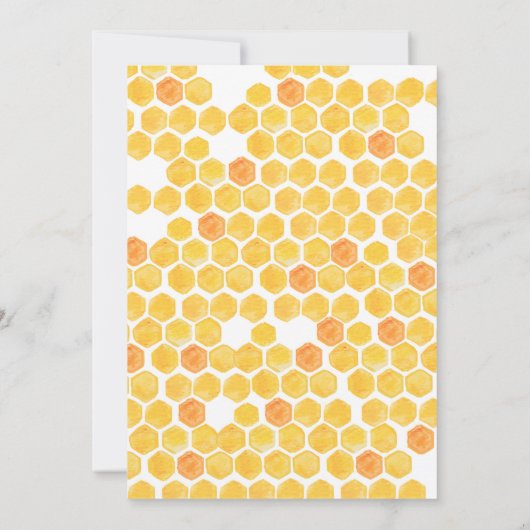 Floral Bride to Bee Bridal Shower Invitation Kaart (Achterkant)