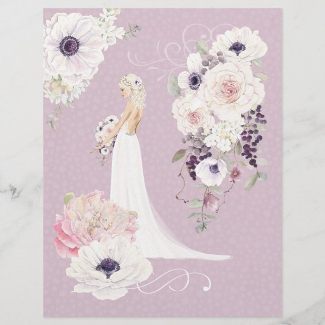 Floral Bride Wedding Scrapbook (Voorkant)