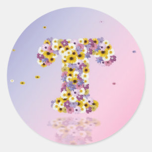 Floral brief T Ronde Sticker