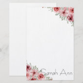 Floral Briefpapier (Voorkant / Achterkant)