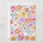 Floral Bright Wedding Kaart (Achterkant)