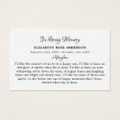 Floral British Flag Memorial Funeral Prayer Card (Dos)