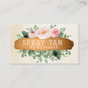Floral Bronze Mobile Spray Tan Charming Visitekaartje