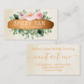 Floral Bronze Mobile Spray Tan Charming Visitekaartje (Voorkant / Achterkant)