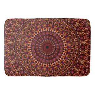 Floral Brown Mandala Design-48566 Badmat