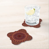 Floral Brown Mandala Design-48566 Kartonnen Onderzetters (Insitu)