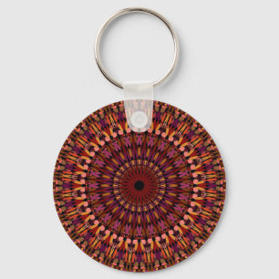 Floral Brown Mandala Design-48566 Sleutelhanger