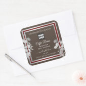 Floral Brown Product Packaging Labels met Logo (Envelop)