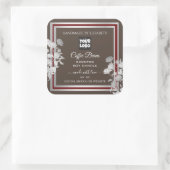 Floral Brown Product Packaging Labels met Logo (Tas)