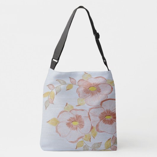 Floral Brown Tas (Achterkant)