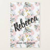 Floral Bruidsmeisje Blush Roze Wedding Planner (Voorkant)