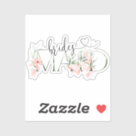 Floral Bruidsmeisje Sticker, vrijgezellenfeest cad Sticker