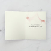 Floral bruiloft Jubileum gedicht Kaart (Binnen)