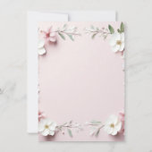 Floral bruiloft kaart (Achterkant)