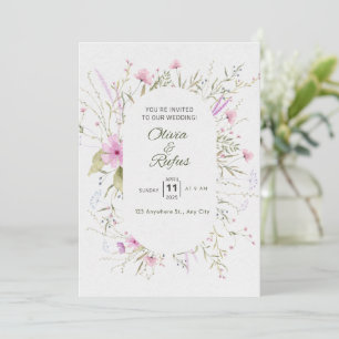 Floral bruiloft kaart