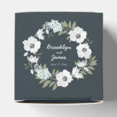 Floral bruiloft met witte adem bedankdoosjes (Bovenkant)