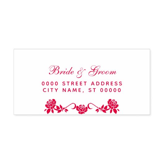 Floral bruiloft retouradres Zelfinkkend stempel (Design)
