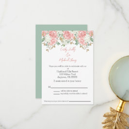 Floral bruiloft RSVP-kaart Bedankkaart
