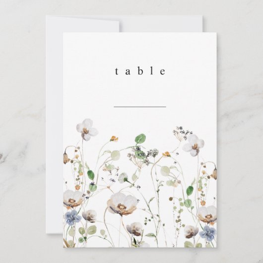 Floral bruiloft tafel Kaarten (Voorkant)