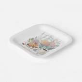 Floral Brunch Paper Bord (Gebogen)