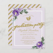 Floral Budget Invitation Pharmacy Afstudeerder Par (Voorkant / Achterkant)