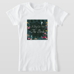 Floral buitenshuis voelen een dag uit met vogels t-shirt