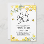Floral Bumble Bee Thème Baby shower Invitation (Devant)