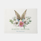 Floral Bunny Ear & Eieren Pasen Deurmat (Voorkant)