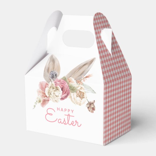 Floral Bunny Ears | Vrolijk Pasen Bedankdoosjes (Achterkant)