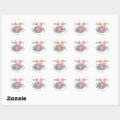 Floral Bunny Easter Ronde Sticker (Vel)