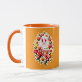 Floral Bunny – Spring Easter Illustration - caneca Mok (Links)