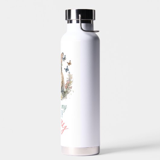 Floral Bunny Water Bottle Waterfles (Links)