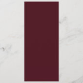 Floral Burgundy Blush Greenery Modern Minimal Menu (Achterkant)